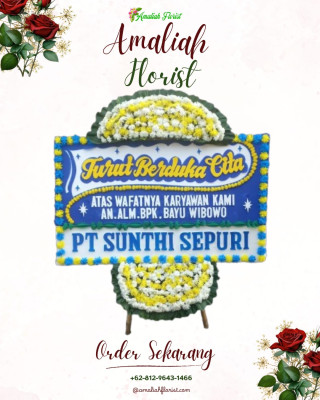 Papan Bunga Duka di Sawah Brebes